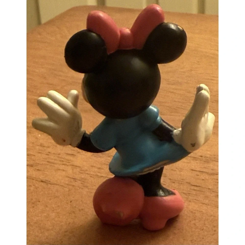 Vintage Disney Minnie Mouse‎ pink heel Blue Dress toy figure